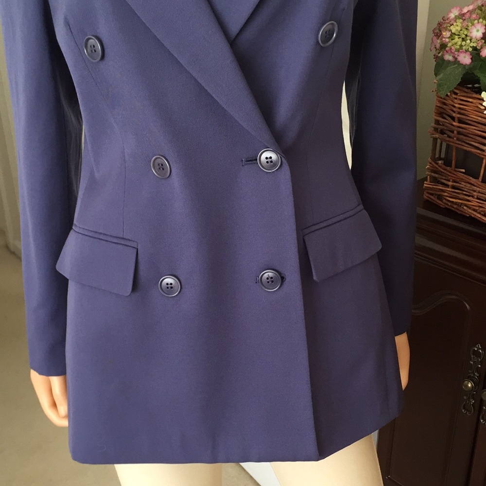 Vintage Talbots 100% Wool Double Breasted Blazer Made in Japan Size 4 - Picture 6 of 12